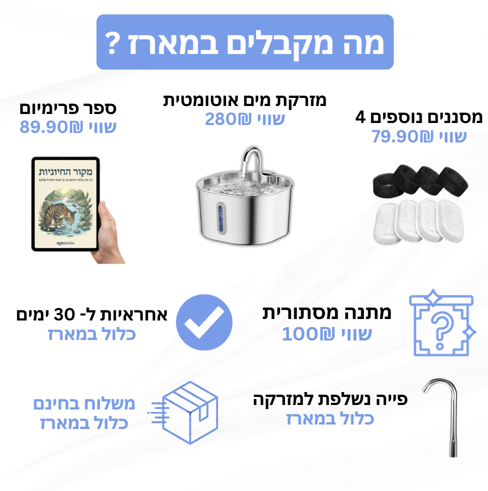מזרקת המים המהפכנית מבית ROMANTA™